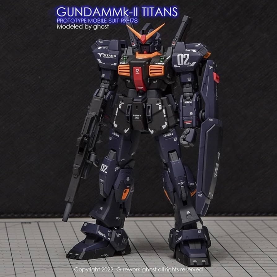 RGガンダムMarkIIティターンズ仕様（素組デカール貼り付け済） RG(リアルグレード) ガンダム Mk-Ⅱ(ティターンズ仕様)の紹介